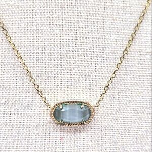 KENDRA SCOTT Elisa Gold Plated Necklace Blue Stone